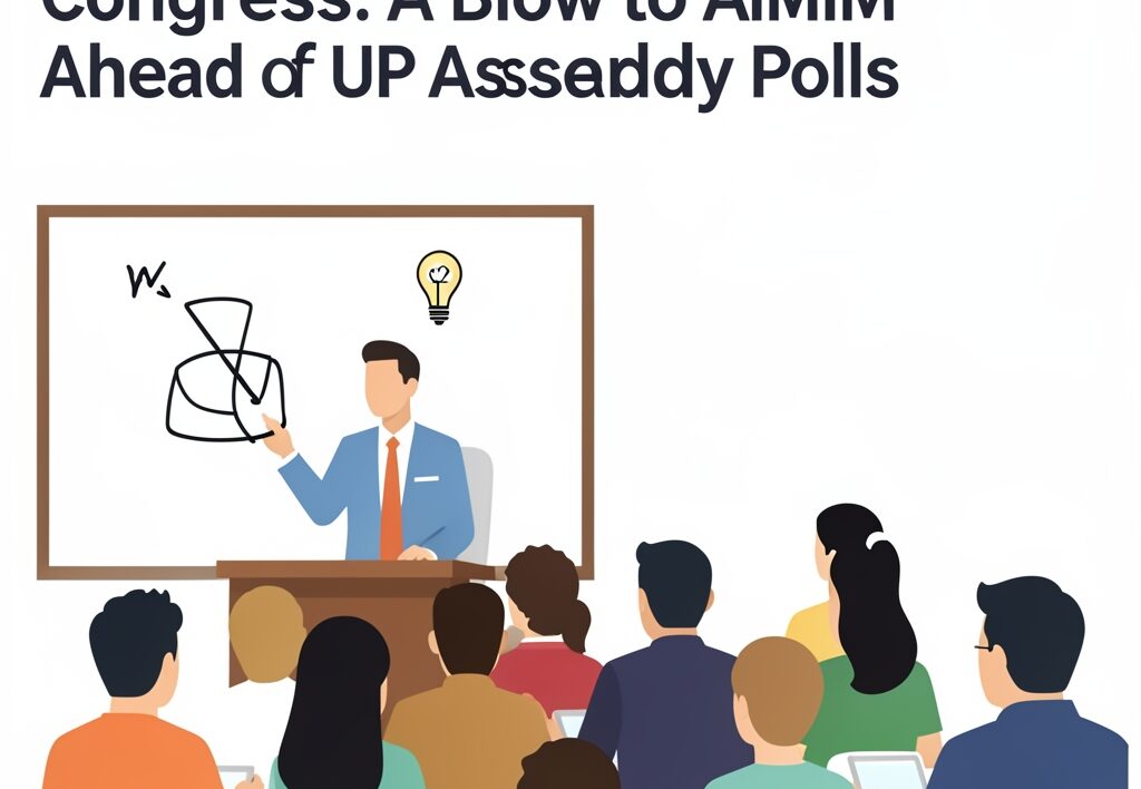 Illustration for Syed Asim Waqar joins Congress: Syed Asim Waqar Joins Congress: A Blow to AIMIM Ahead of UP Assembly Polls