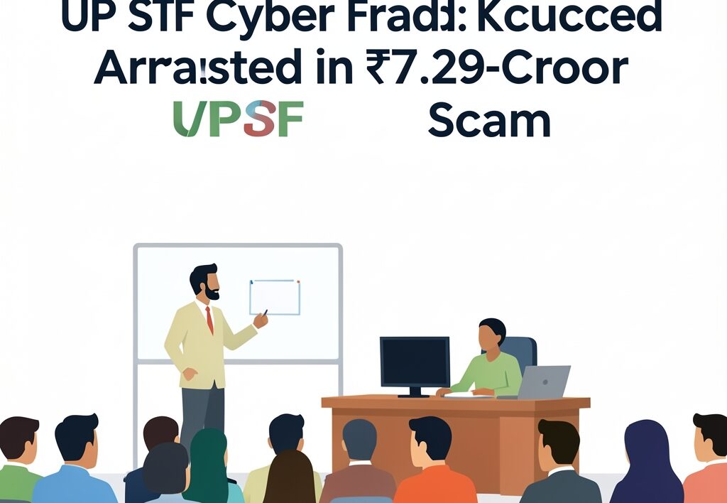 Illustration for UP STF cyber fraud: UP STF Cyber Fraud: Key Accused Arrested in ₹7.29-Crore Scam