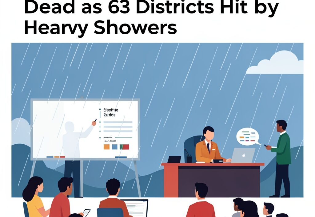 Illustration for Uttar Pradesh rains: Uttar Pradesh Rains: 17 Dead as 63 Districts Hit by Heavy Showers