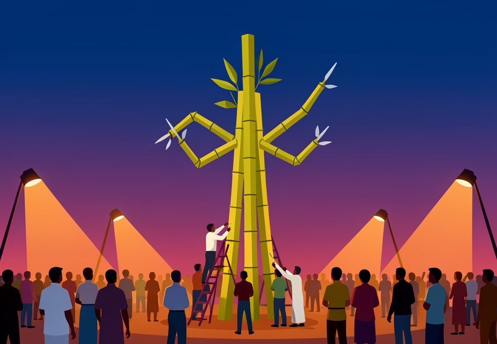 Illustration for Lucknow Dussehra: 75-ft moving Ravan effigy, green crackers set the stage for Lucknow Dussehra