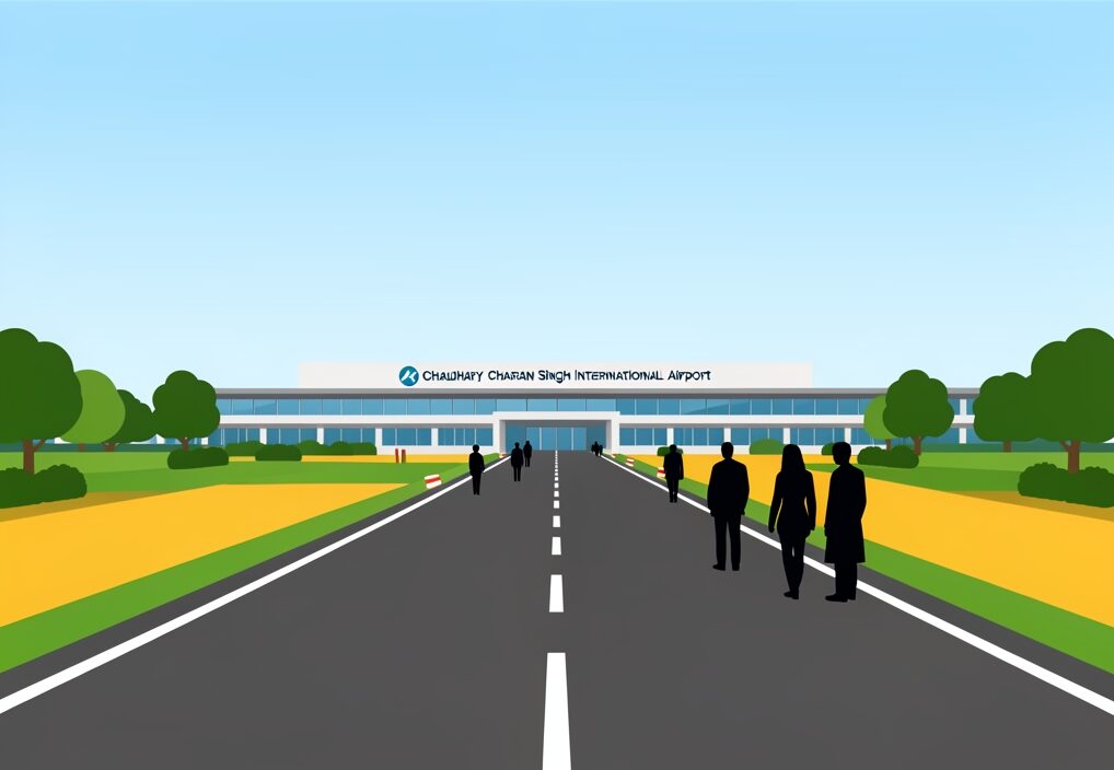 Illustration for Lucknow airport expansion: Chaudhary Charan Singh International Airport Terminal Expansion Set to Ease Lucknow Commuter Congestion