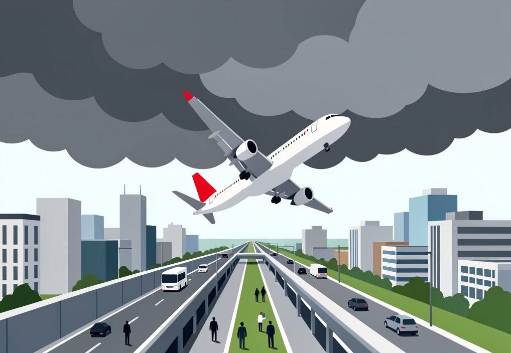 Illustration for Delhi flight diversions: Delhi Flight Diversions Disrupt Travel for Uttar Pradesh Flyers Amid Severe Weather