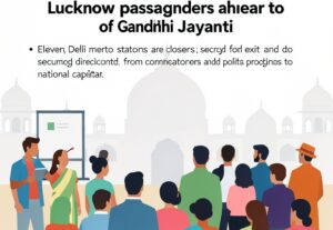 Illustration for Delhi metro station closures: Delhi metro station closures disrupt travel plans for Lucknow passengers ahead of Gandhi Jayanti