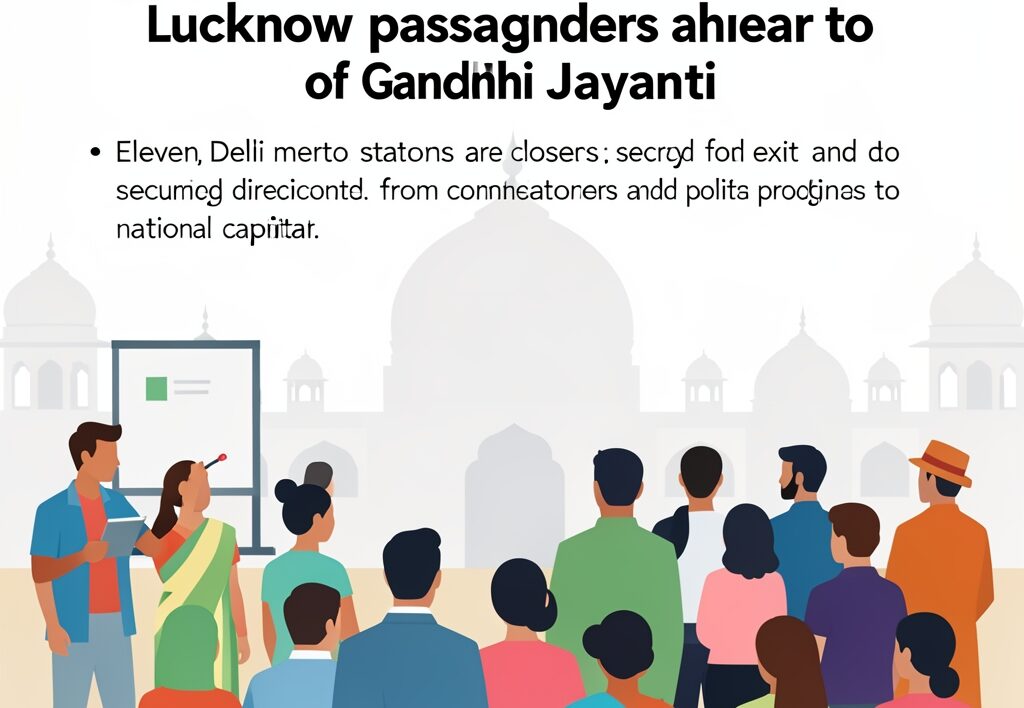 Illustration for Delhi metro station closures: Delhi metro station closures disrupt travel plans for Lucknow passengers ahead of Gandhi Jayanti