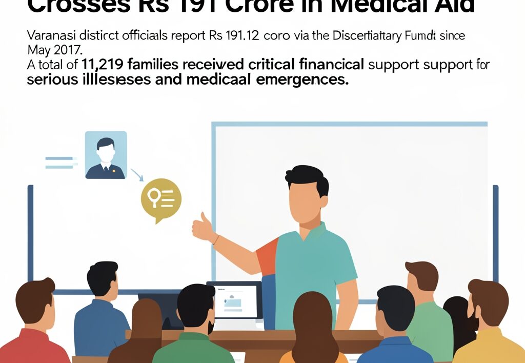 Illustration for Discretionary Fund Varanasi: Discretionary Fund Varanasi Crosses Rs 191 Crore in Medical Aid
