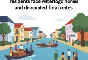 Illustration for Faizullaganj floods Lucknow: Faizullaganj floods Lucknow residents face waterlogged homes and disrupted final rites