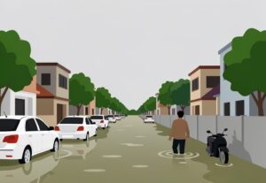 Illustration for Gomti water level: Gomti Water Level Drops Upstream, But Lucknow Waterlogging Persists in Low-Lying Neighborhoods