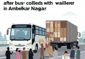 Illustration for Gorakhpur Link Expressway accident: Gorakhpur Link Expressway accident claims four lives after bus collides with trailer in Ambedkar Nagar