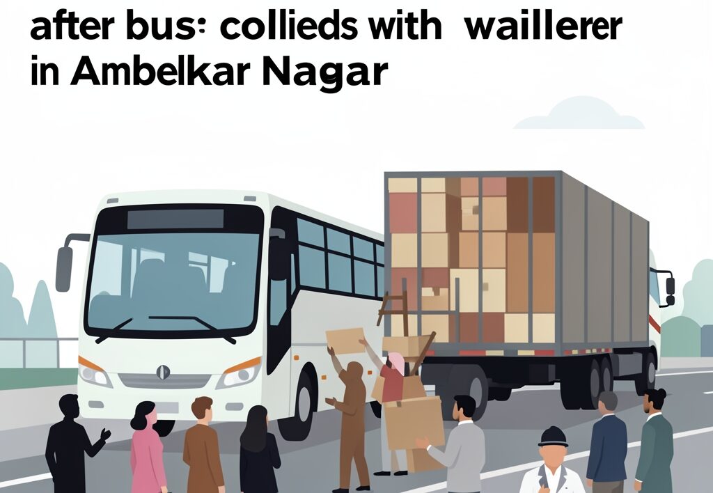 Illustration for Gorakhpur Link Expressway accident: Gorakhpur Link Expressway accident claims four lives after bus collides with trailer in Ambedkar Nagar