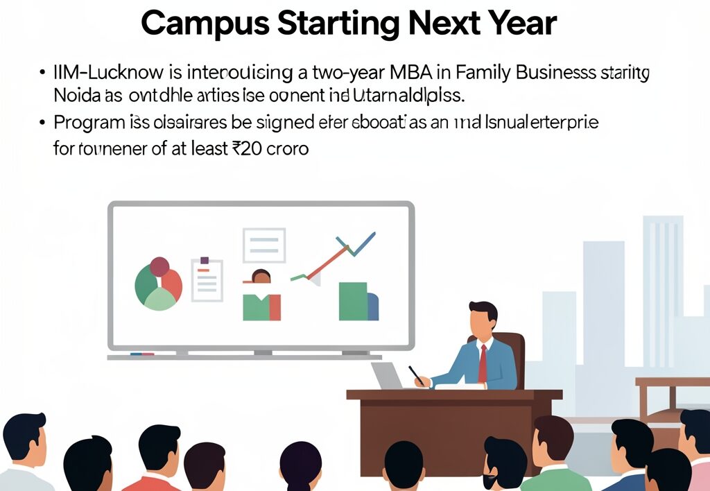 Illustration for IIM-Lucknow Family Business MBA: IIM-Lucknow Family Business MBA Announced for Noida Campus Starting Next Year