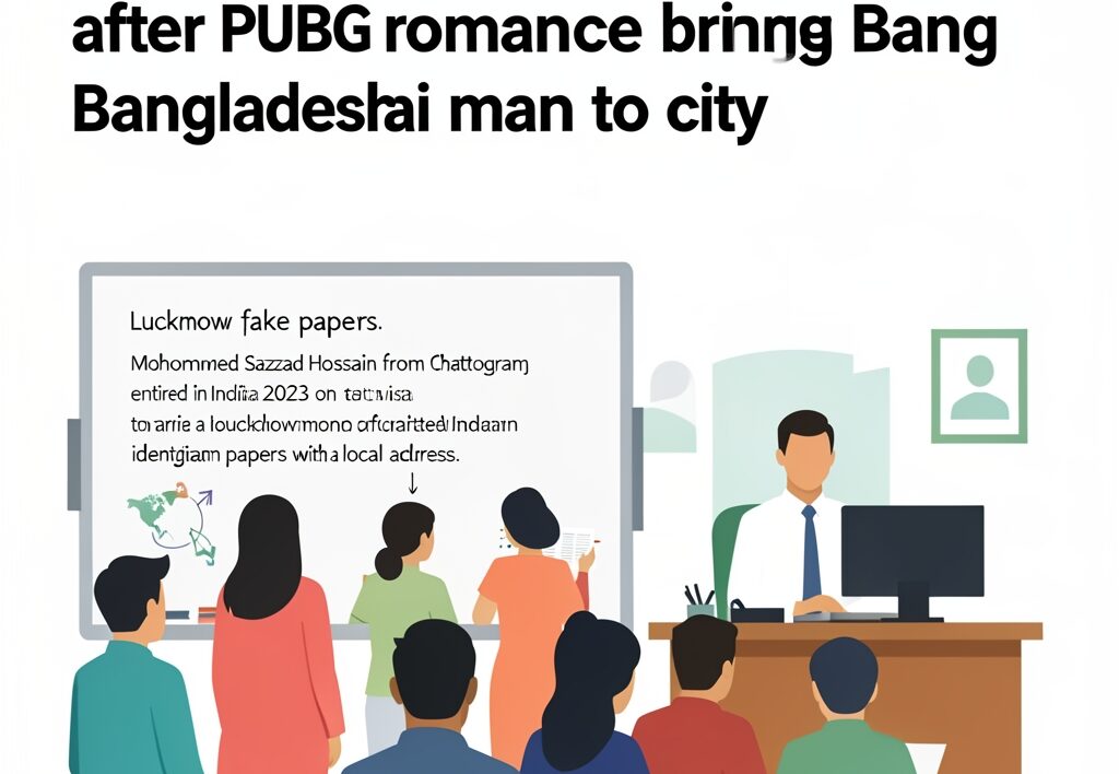 Illustration for Lucknow fake papers: Lucknow fake papers exposed after PUBG romance brings Bangladeshi man to city