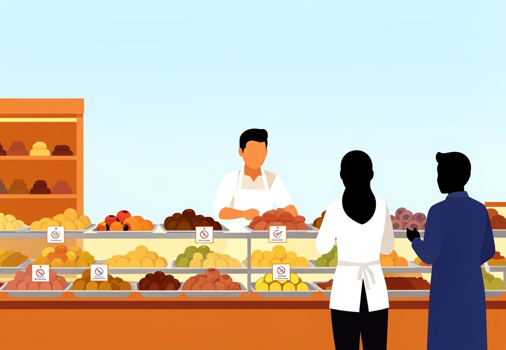 Illustration for Lucknow sweet shops: Lucknow Sweet Shops Gear Up for a Rule-Bound Diwali With New FSDA Norms