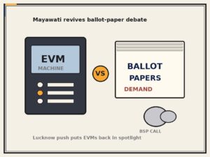 Editorial cartoon: Mayawati ballot papers demand versus EVM debate