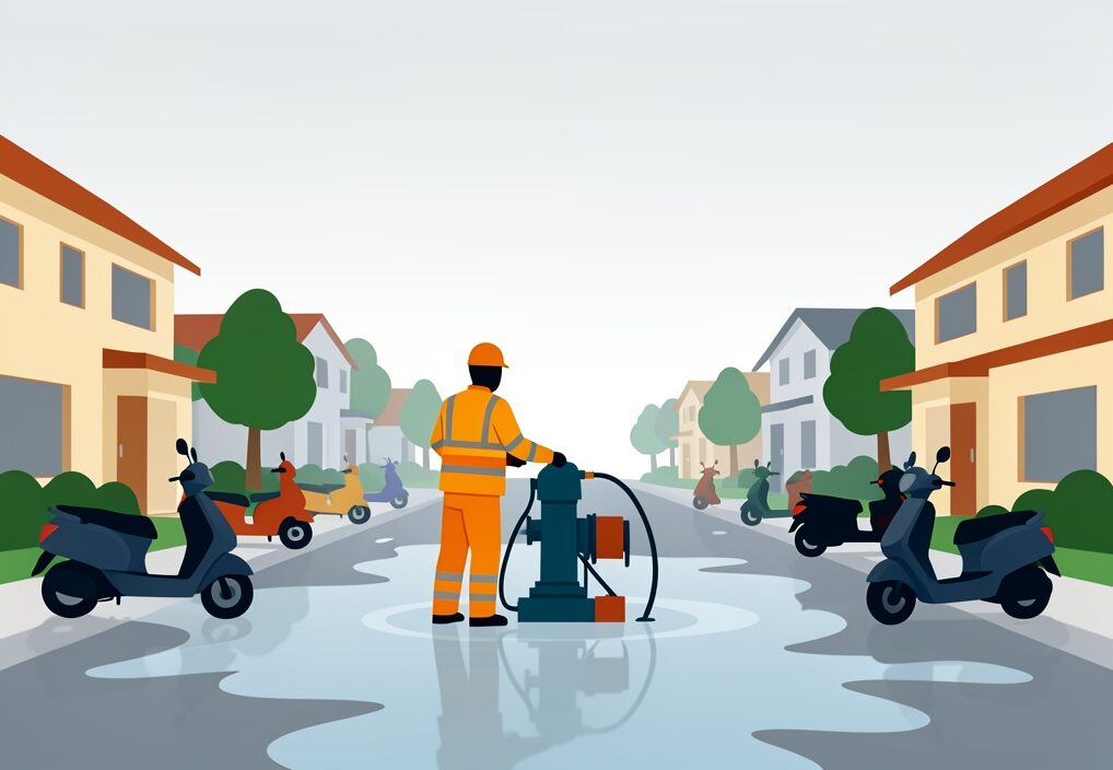 Illustration for Mosquito control in Faizullaganj: Mosquito Control in Faizullaganj: LMC Deploys 64 Pumps and Drones to Beat Floodwaters