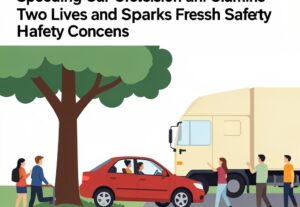 Illustration for Sagar-Kanpur Highway accident: Sagar-Kanpur Highway Accident: Speeding Car Collision Claims Two Lives and Sparks Fresh Highway Safety Concerns