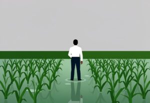 Illustration for unseasonal rain: Unseasonal Rain Triggers Crop Loss Reports Across Uttar Pradesh