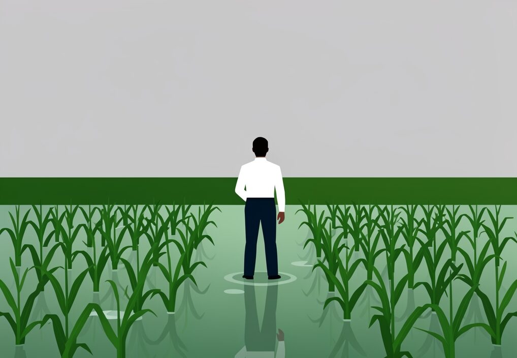 Illustration for unseasonal rain: Unseasonal Rain Triggers Crop Loss Reports Across Uttar Pradesh