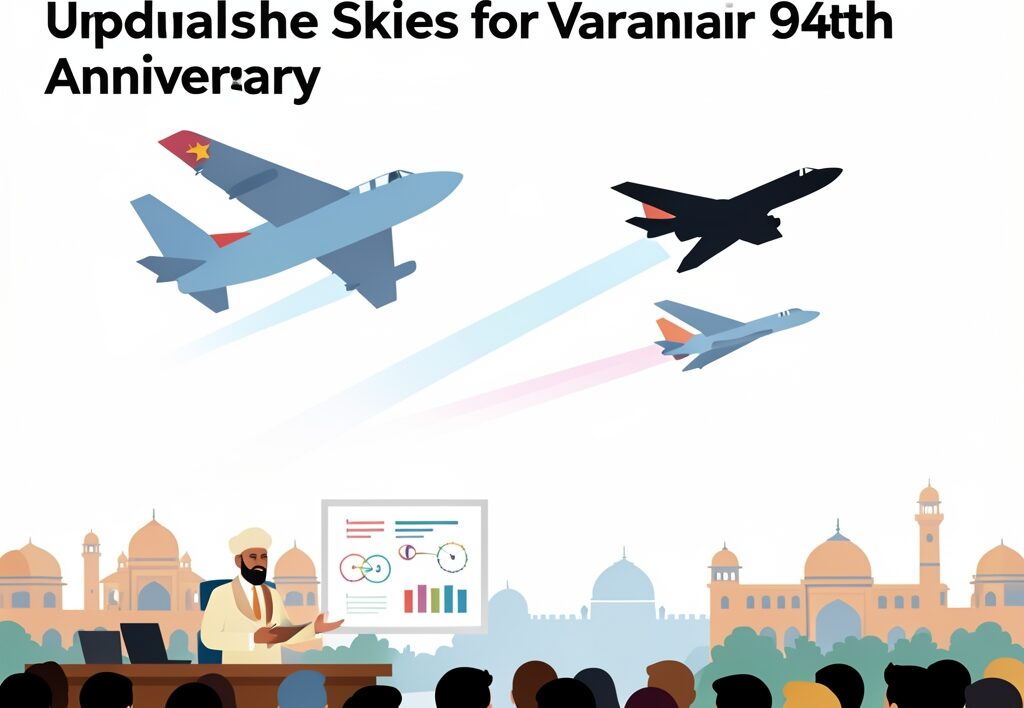 Illustration for Varanasi IAF flypast: Varanasi IAF Flypast: Indian Air Force Sets Sights on Uttar Pradesh Skies for 94th Anniversary