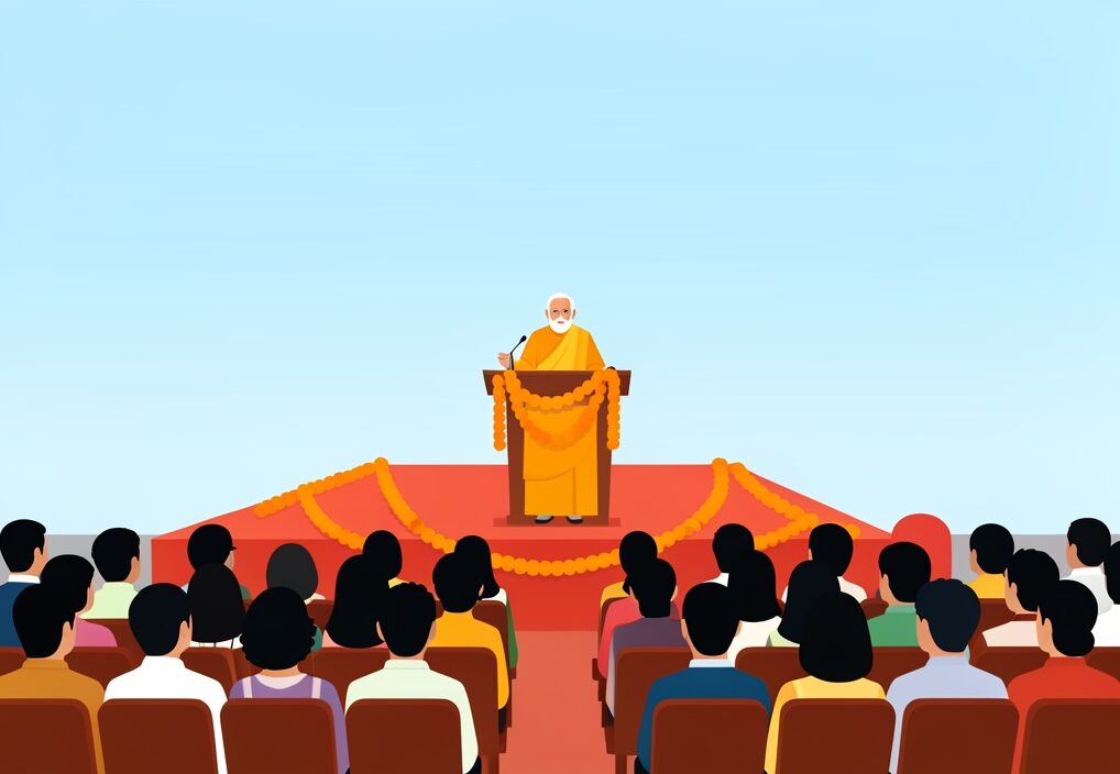 Illustration for Yogi Adityanath Dharma: Yogi Adityanath Dharma Protection Statement Issued at Varanasi Centenary Event