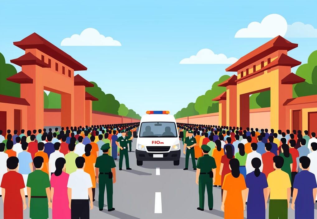 Illustration for Yogi Adityanath procession: Yogi Adityanath Procession Halts for Ambulance in Gorakhpur